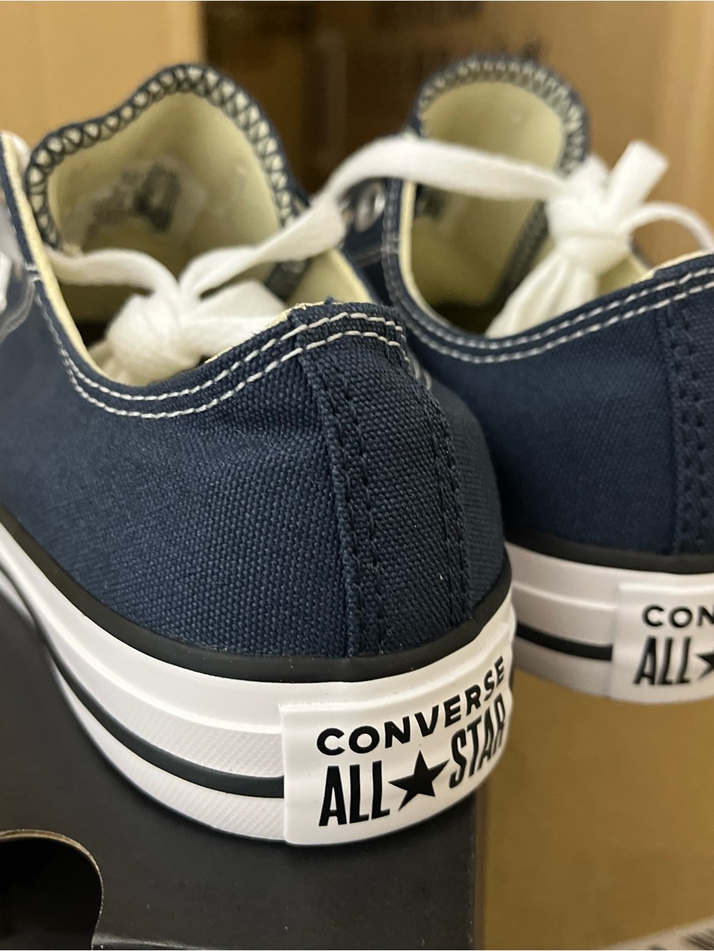 Converse Chuck Taylor All Star Navy Low Top Canvas Sneakers M9697 Unisex - Picture 4 of 5